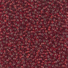 Miyuki rocailles Perlen 11/0 - Silver lined dark ruby 11-2427